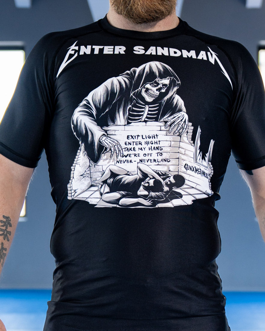 Men's Enter Sandman Jiu Jitsu Rashguard - Short Sleeve