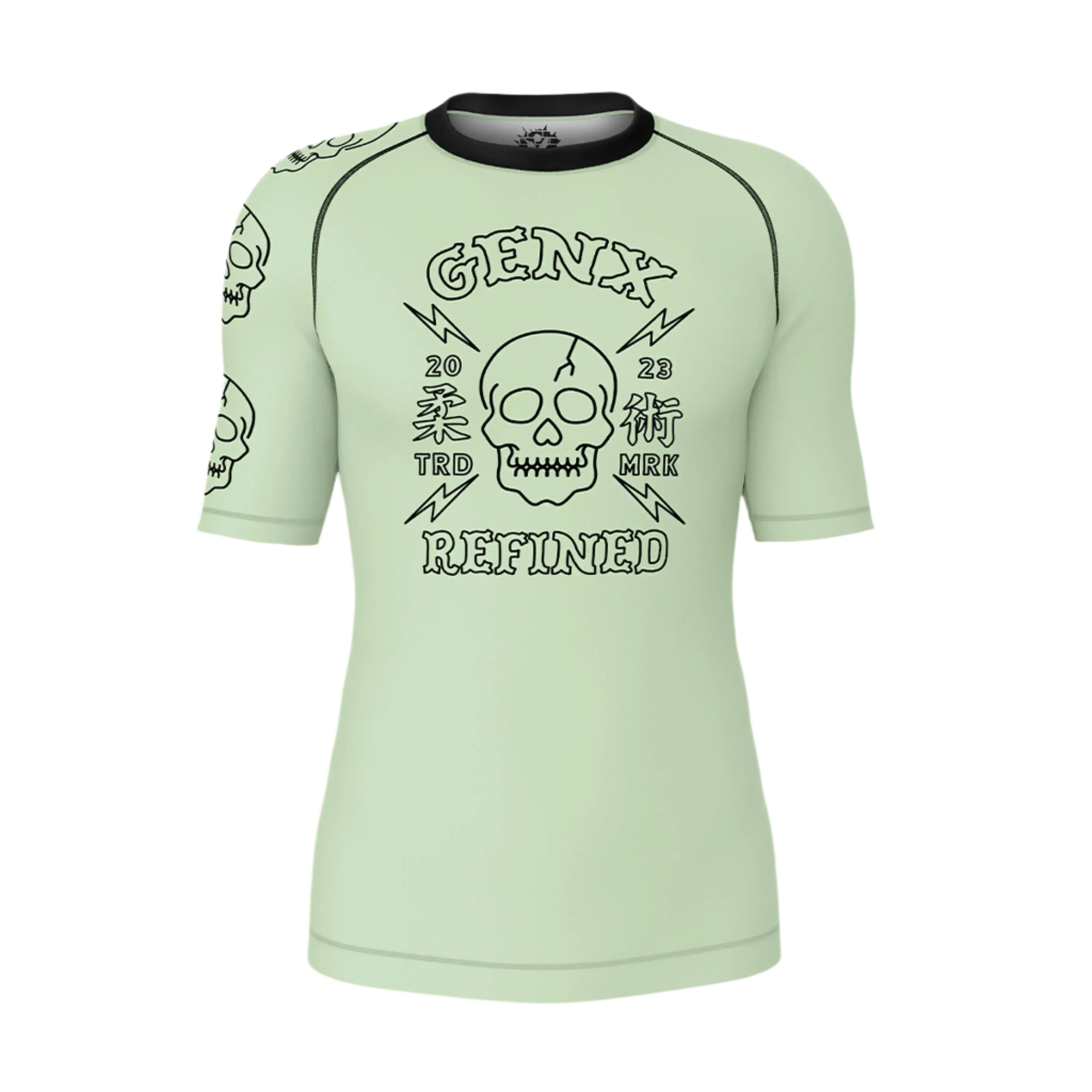 Grappling Groove Sea Foam Short Sleeve Jiu Jitsu Rashguard GenXRefined