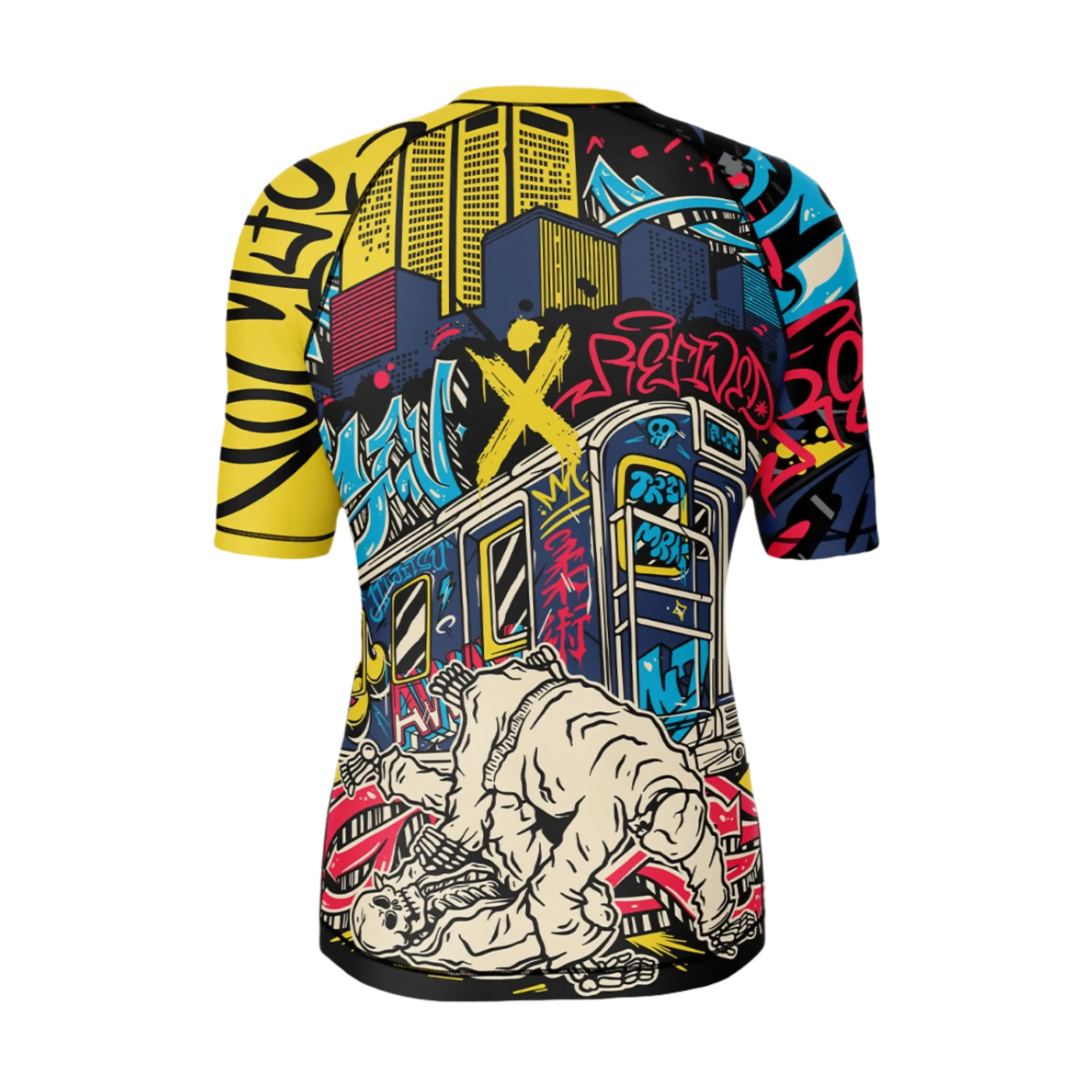 Unisex NYC Graffiti Jiu Jitsu Rashguard - Short Sleeve GenXRefined