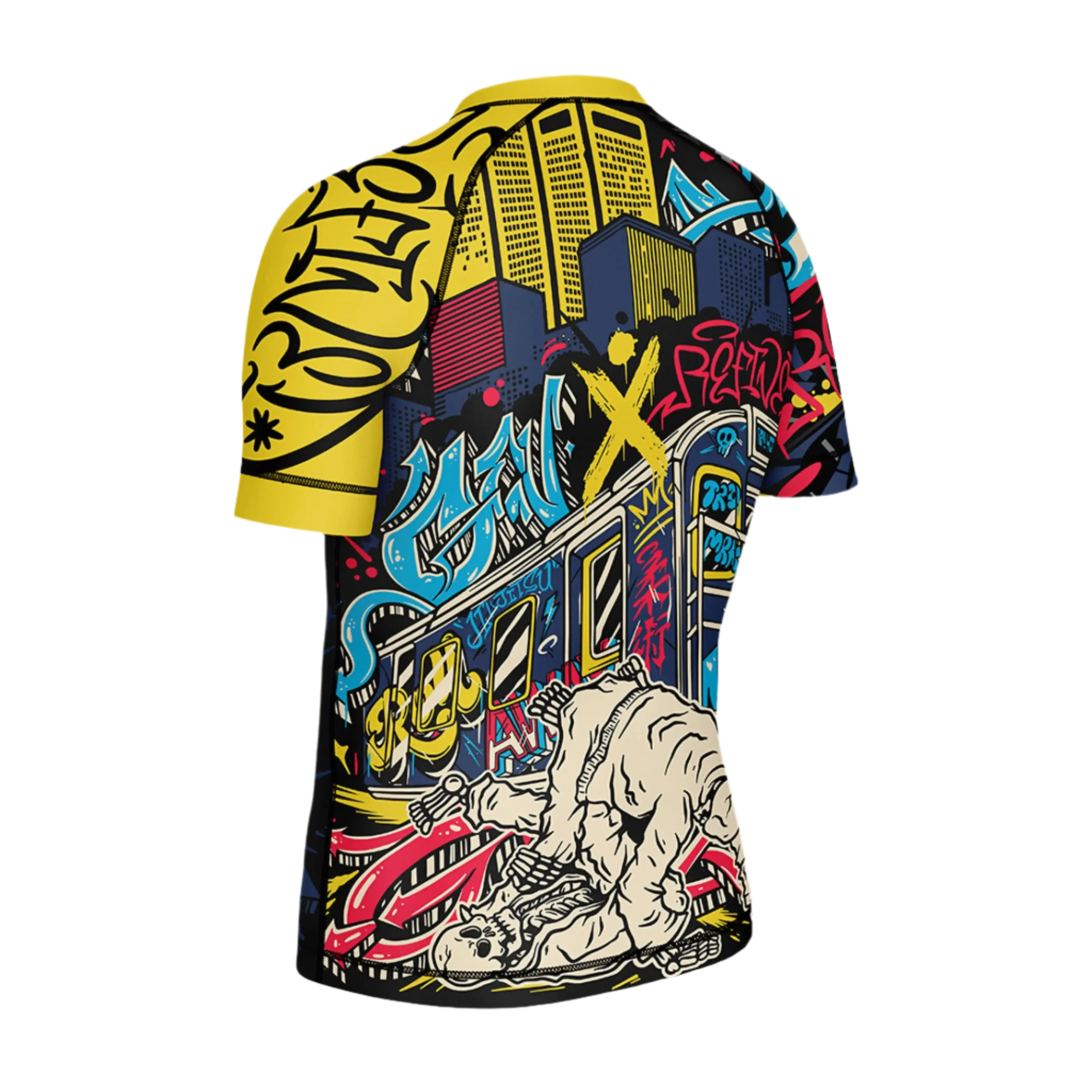 NYC Graffiti Short Sleeve Youth Jiu Jitsu Rash Guard GenXRefined