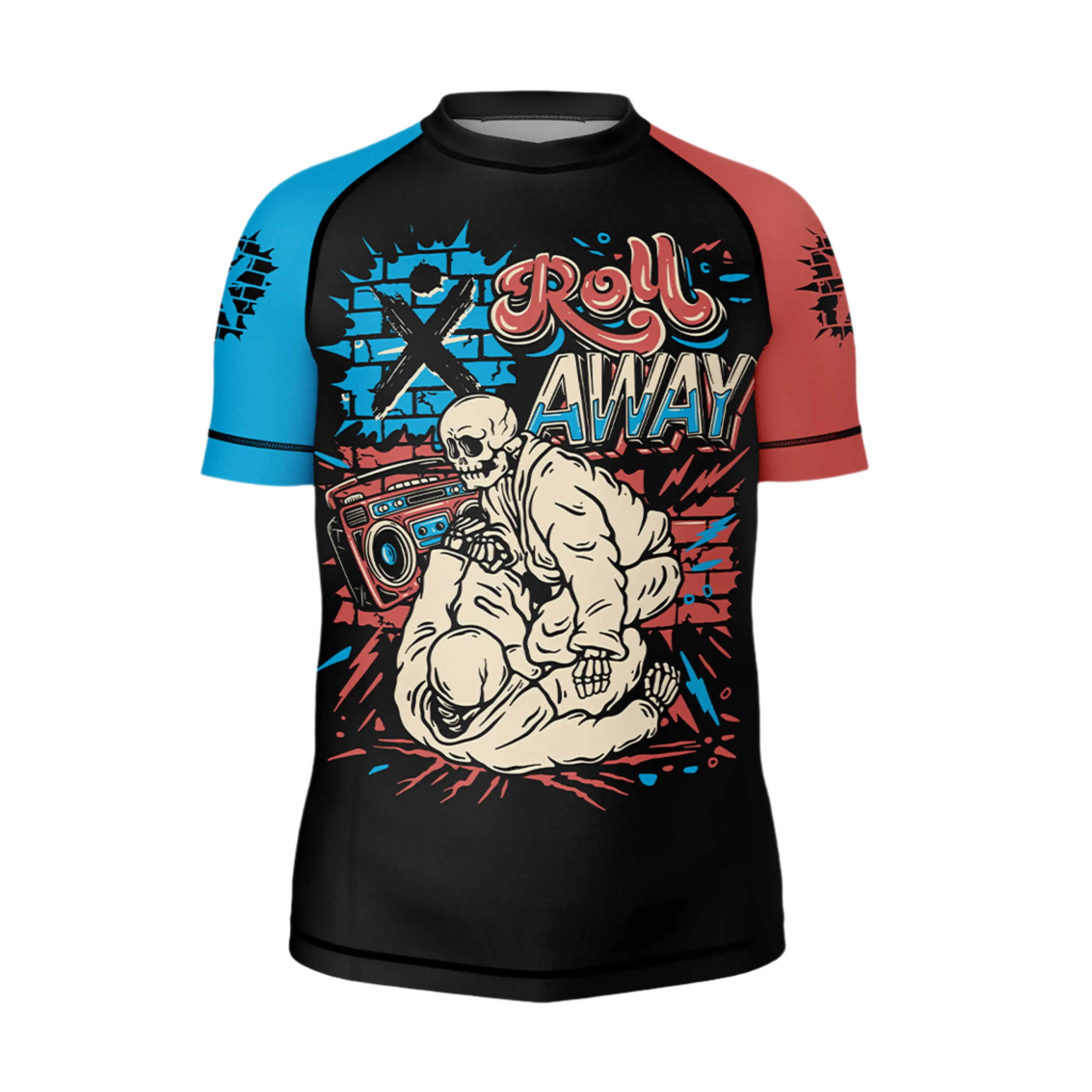 Roll Away Short Sleeve Youth Jiu Jitsu Rashguard GenXRefined Youth Large