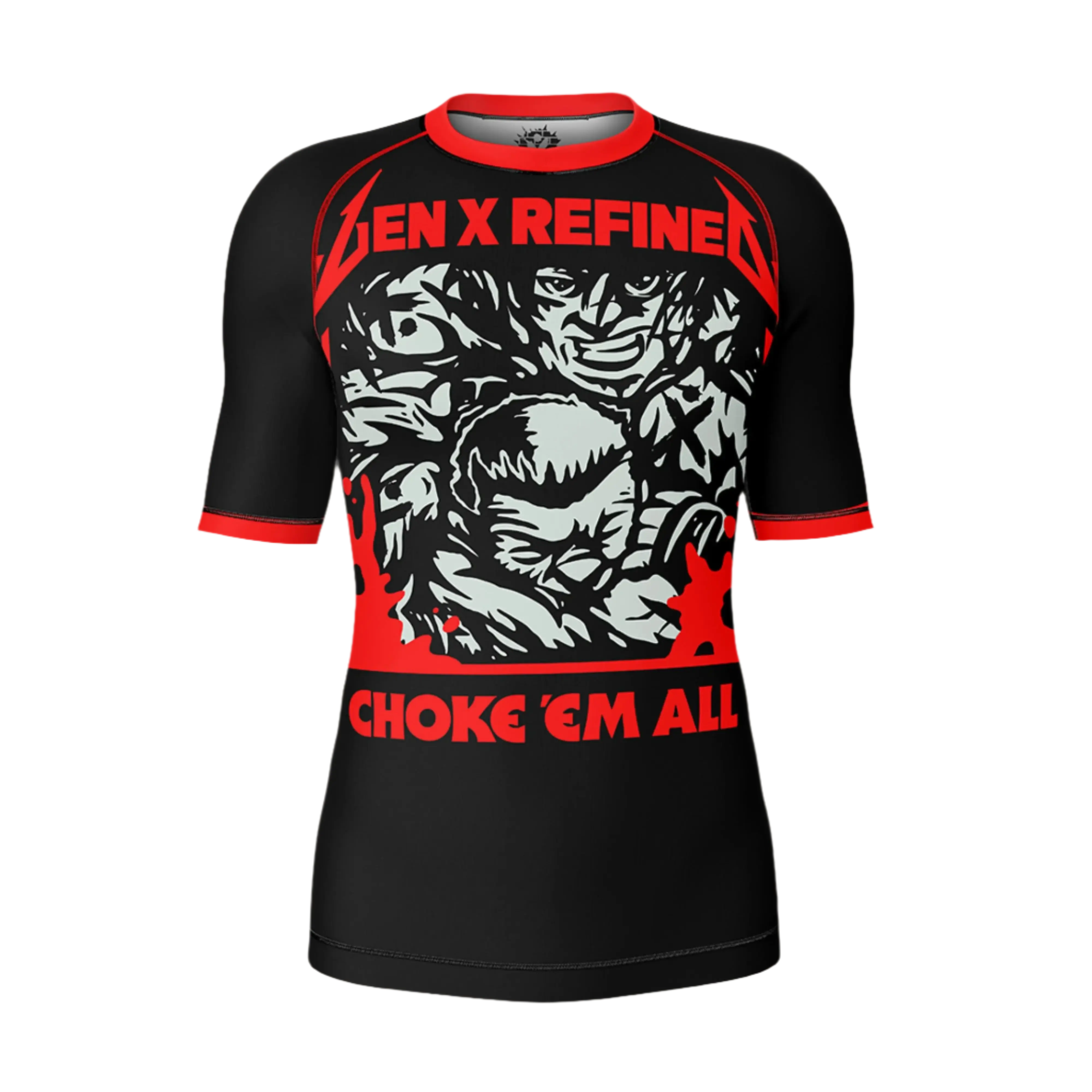 Choke Em All Short Sleeve Jiu Jitsu Rashguard GenXRefined
