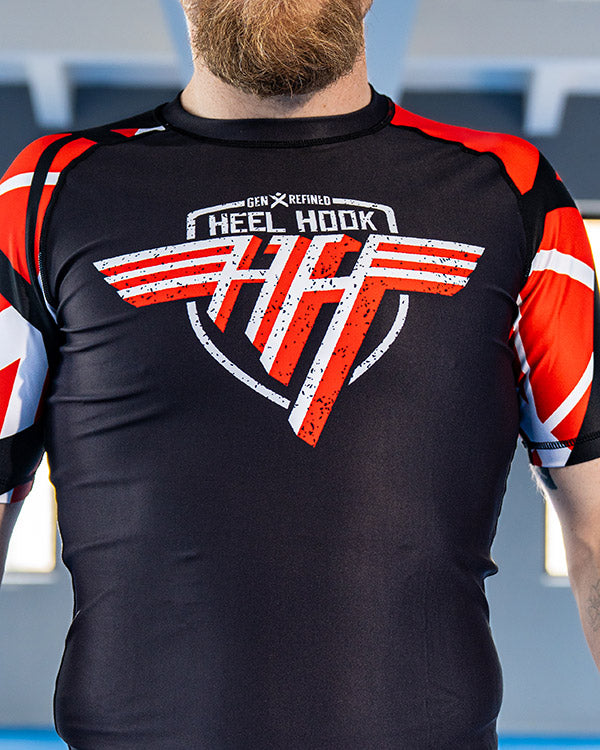 Men's Heel Hook Jiu Jitsu Rashguard - Short Sleeve
