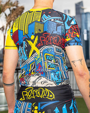 NYC Graffiti - V Neck Jiu Jitsu Rashguard