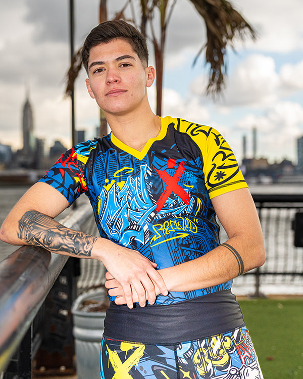Women's NYC Graffiti Jiu Jitsu Rashguard - Short Sleeve