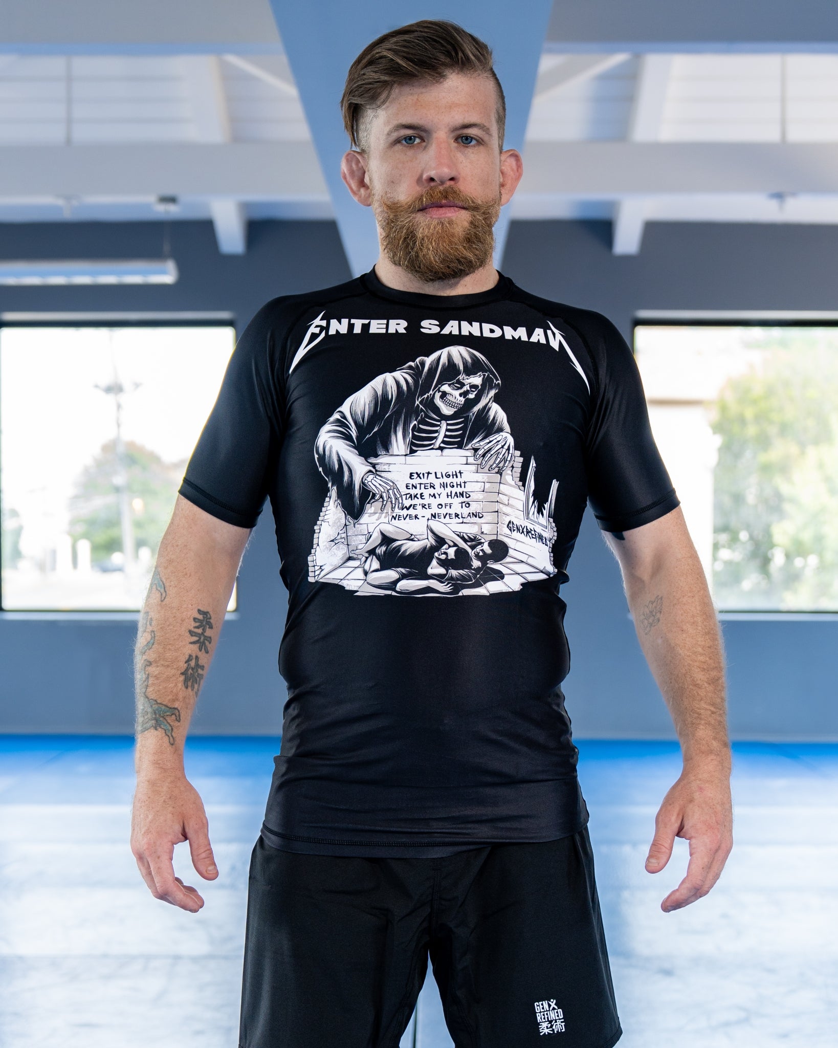 Men's Enter Sandman Jiu Jitsu Rashguard - Short Sleeve