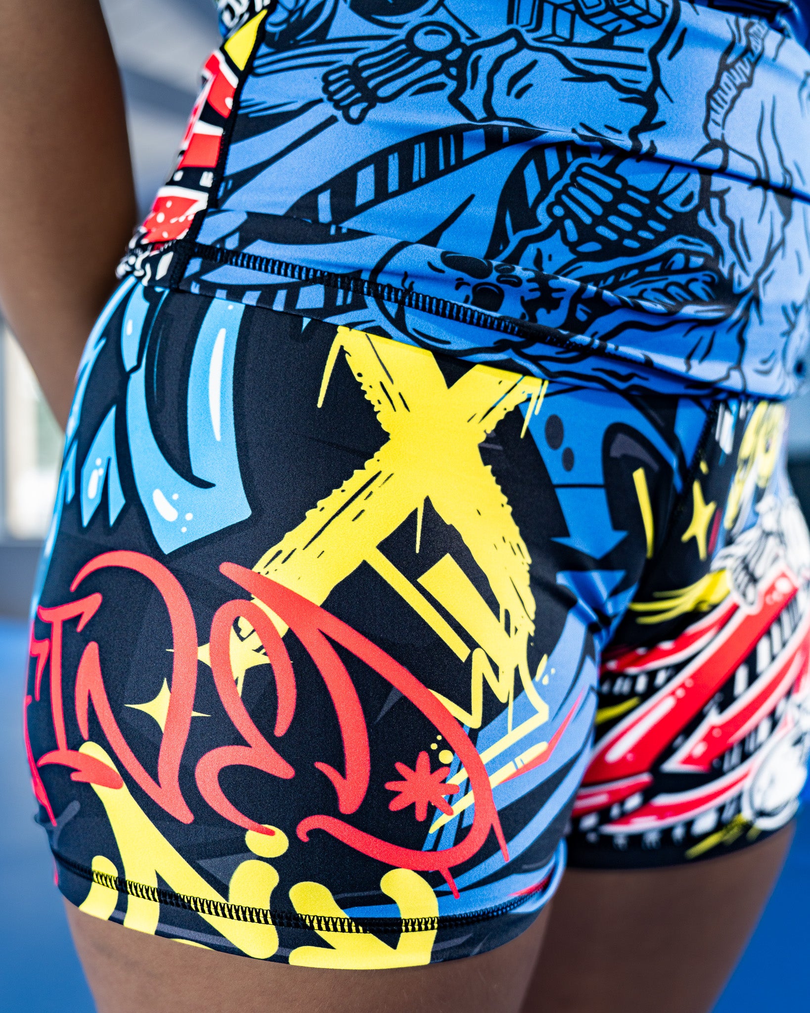 NYC Graffiti Compression Shorts