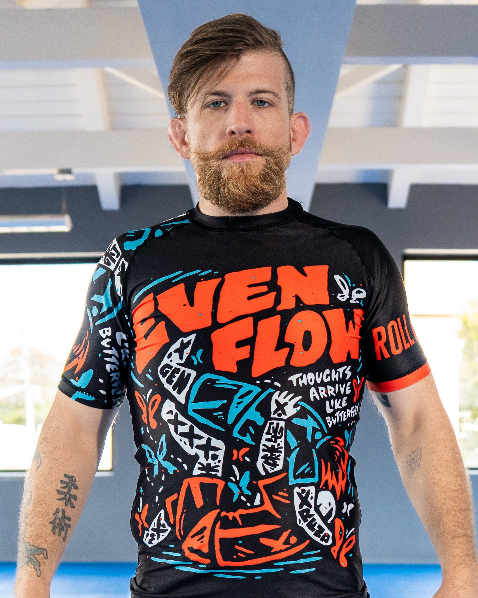 Men's Evenflow Jiu Jitsu RashGuard - Short Sleeve