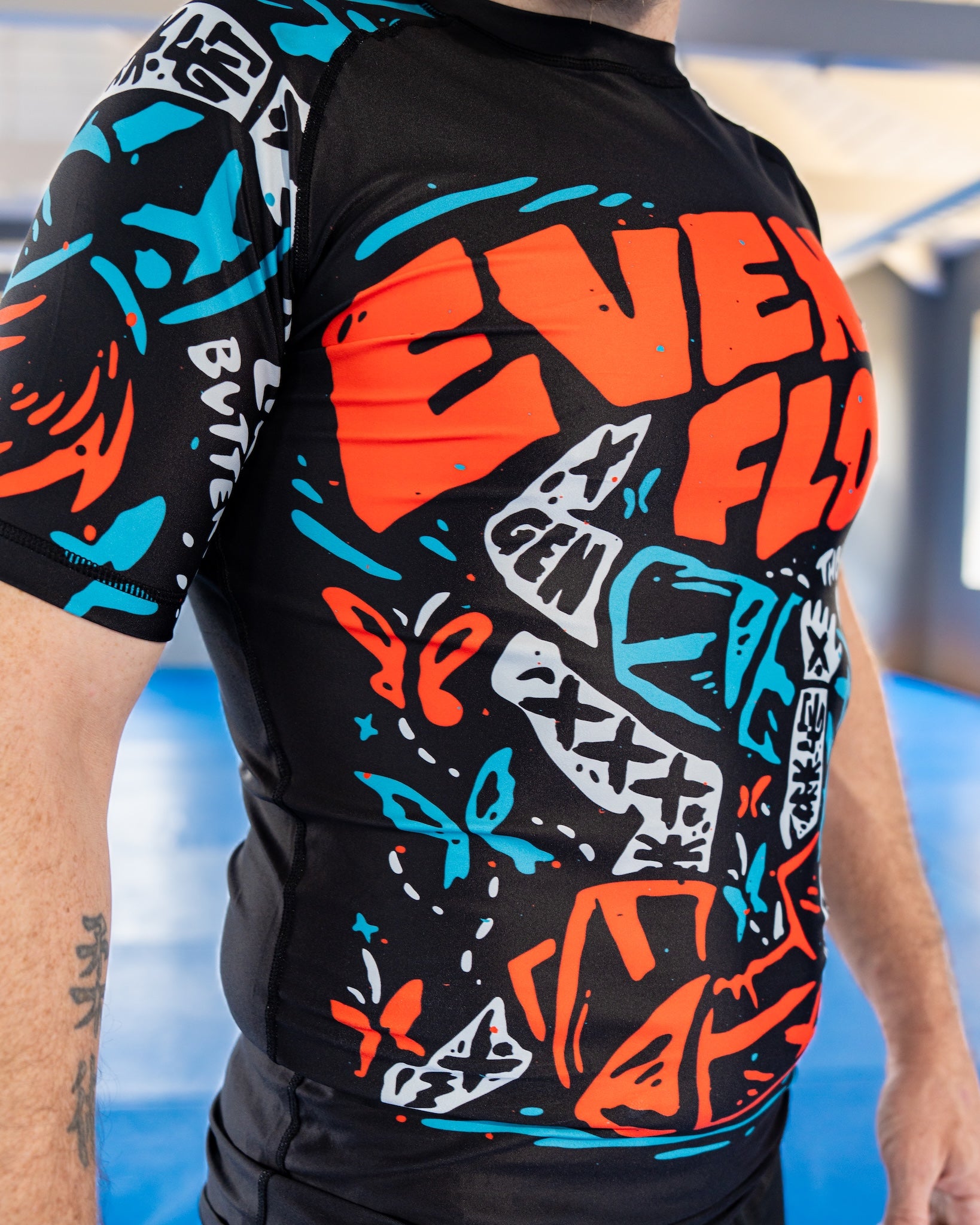 Men's Evenflow Jiu Jitsu RashGuard - Short Sleeve