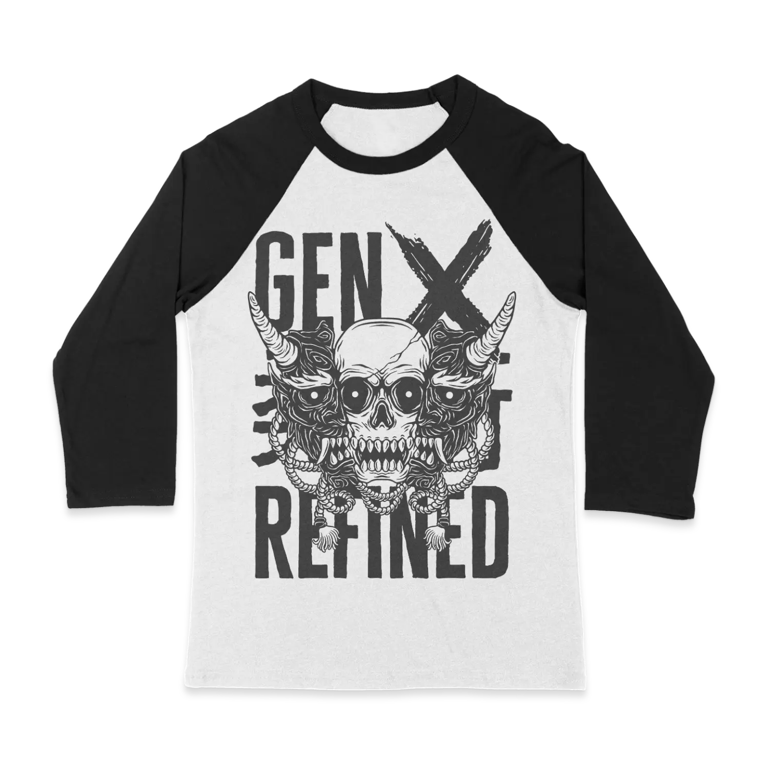 Death's Reckoning - 3/4 Sleeve Perfect Raglan T GenXRefined