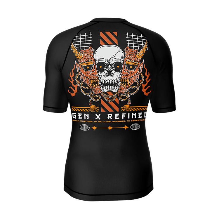 Unisex Death's Reckoning Jiu Jitsu Rashguard- Short Sleeve GenXRefined