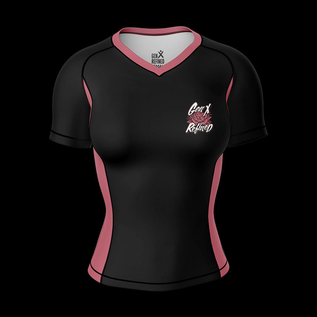 Women's Every Rose Jiu Jitsu Rashguard - Short Sleeve GenXRefined L
