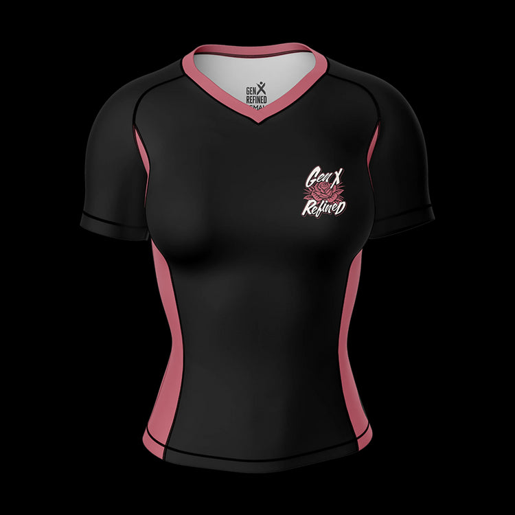 Women's Every Rose Jiu Jitsu Rashguard - Short Sleeve GenXRefined L