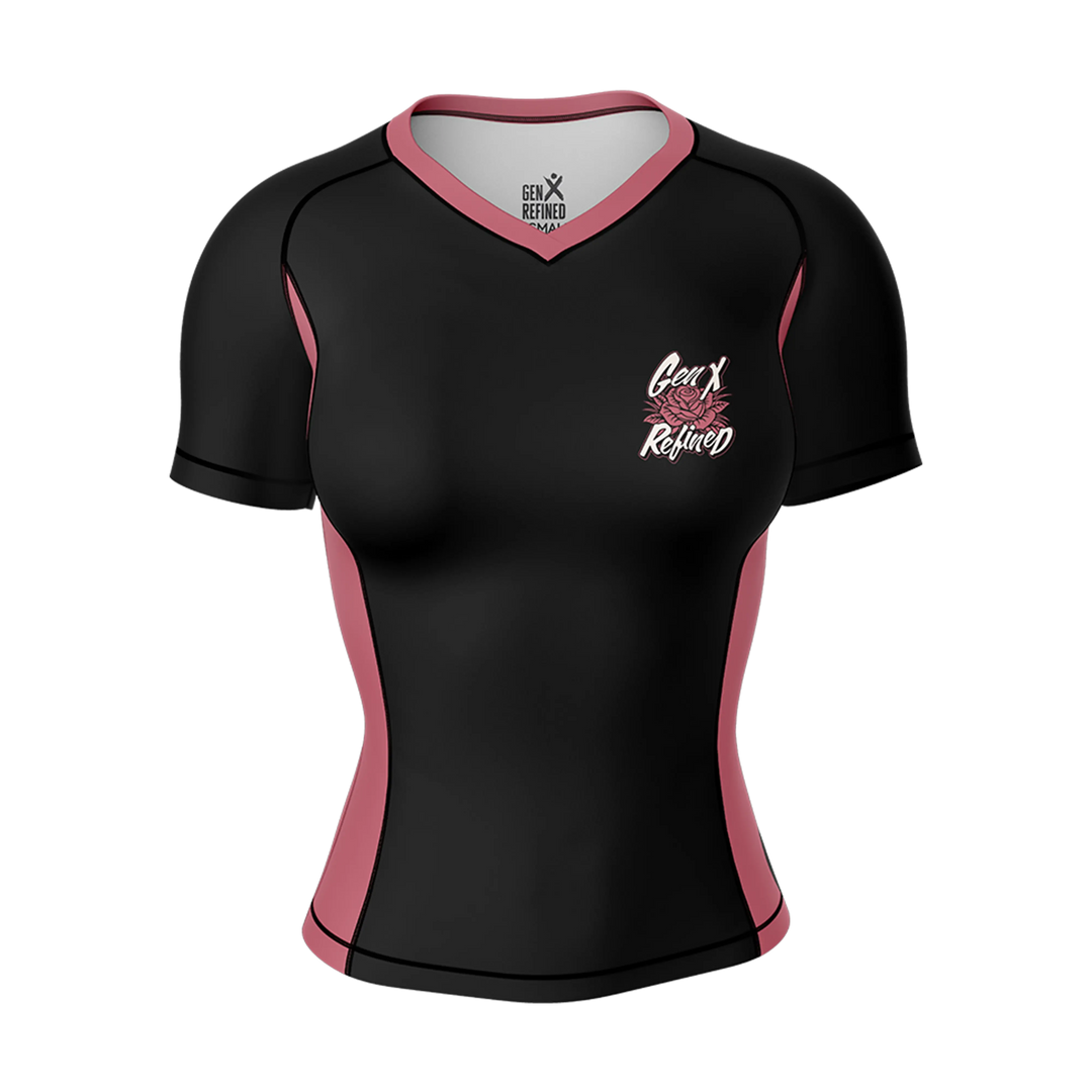 Women's Every Rose Jiu Jitsu Rashguard - Short Sleeve GenXRefined L