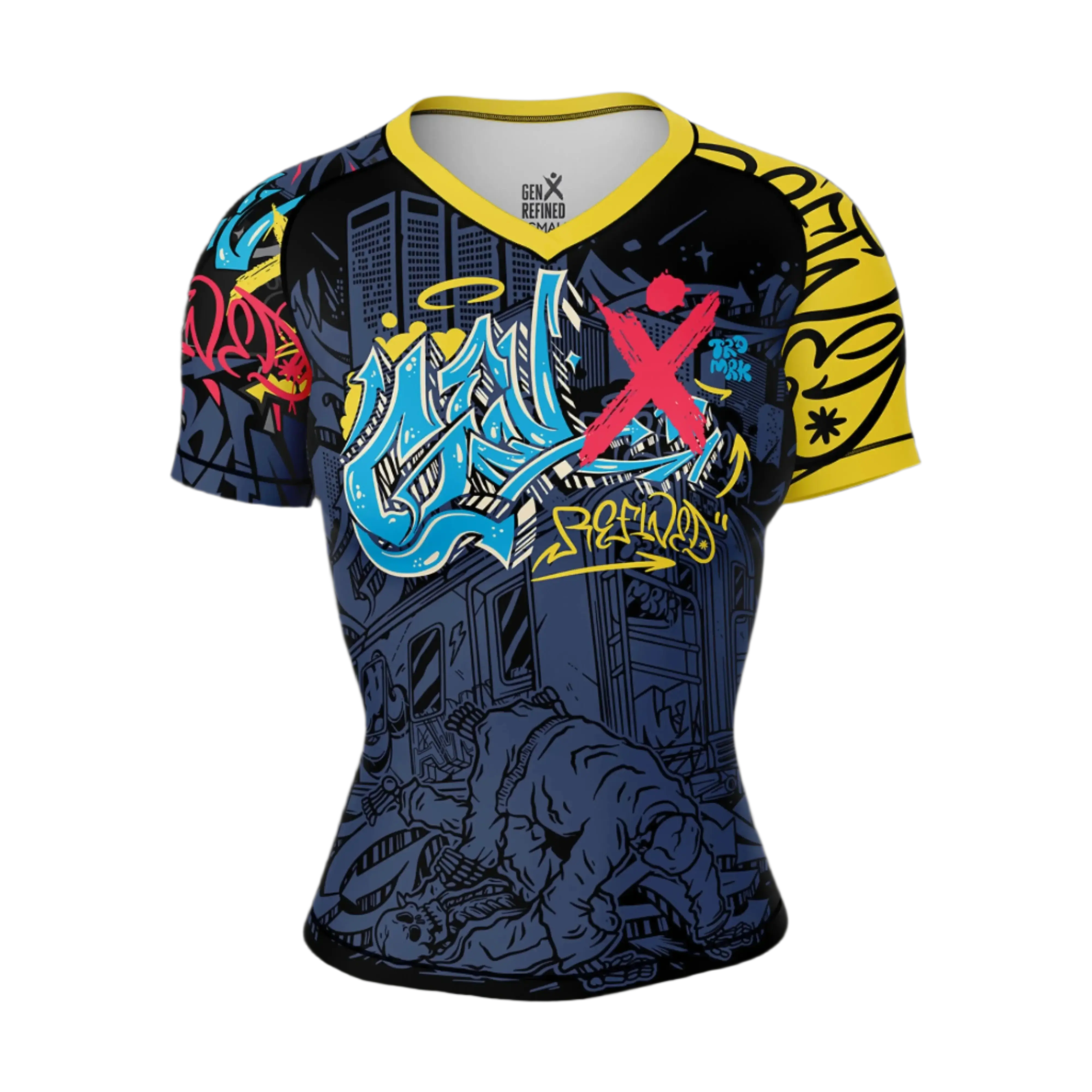 Women's NYC Graffiti Jiu Jitsu Rashguard - Short Sleeve GenXRefined