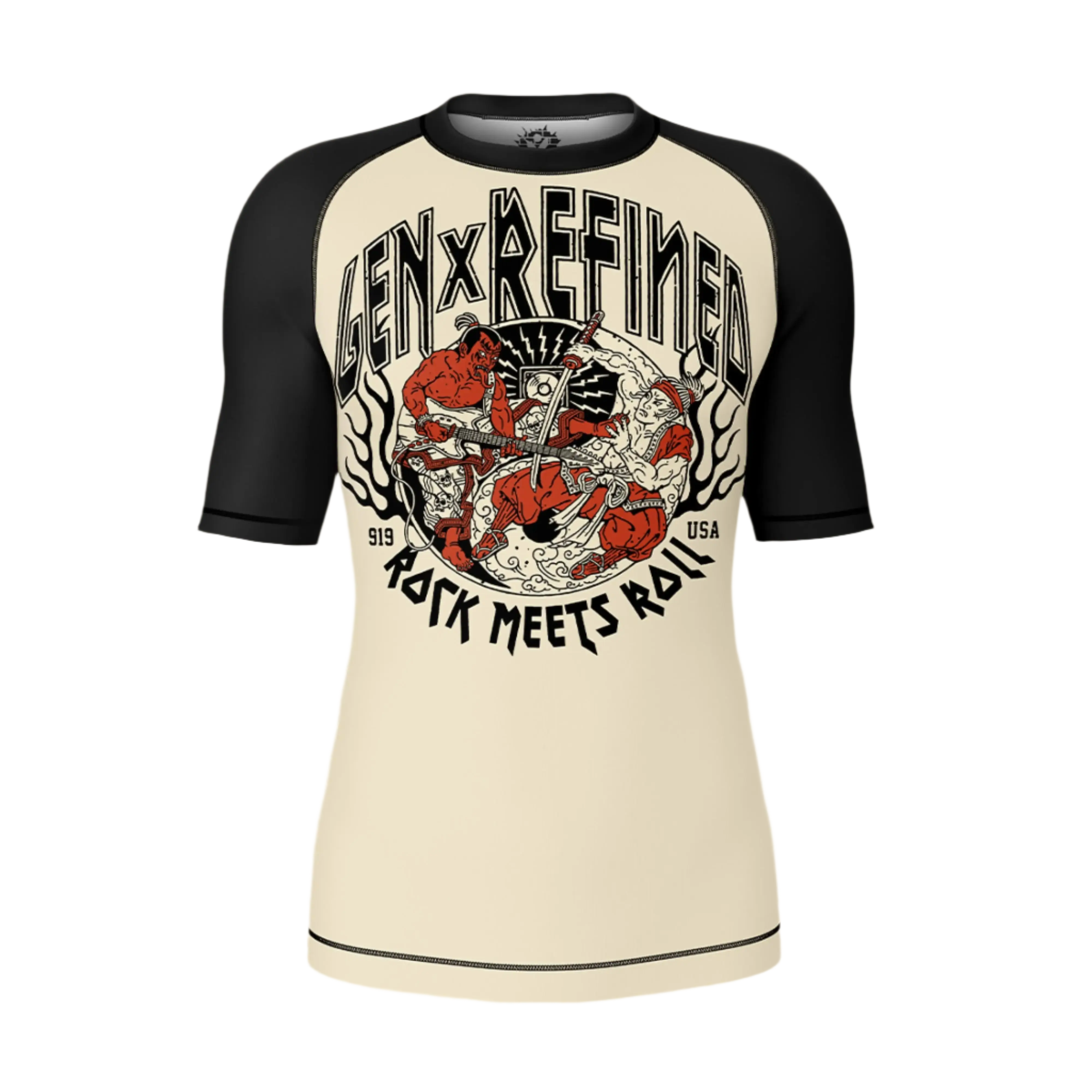 Rock N Roll Short Sleeve Jiu Jitsu Rash Guard GenXRefined