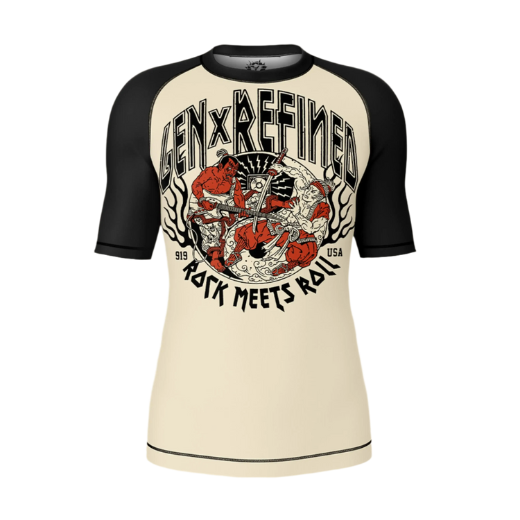 Rock N Roll Short Sleeve Jiu Jitsu Rash Guard GenXRefined