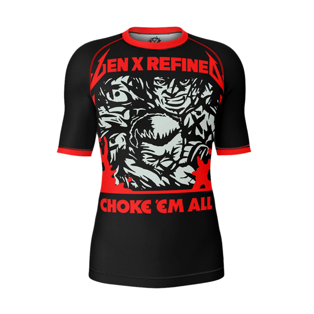 Choke Em All Short Sleeve Jiu Jitsu Rashguard GenXRefined