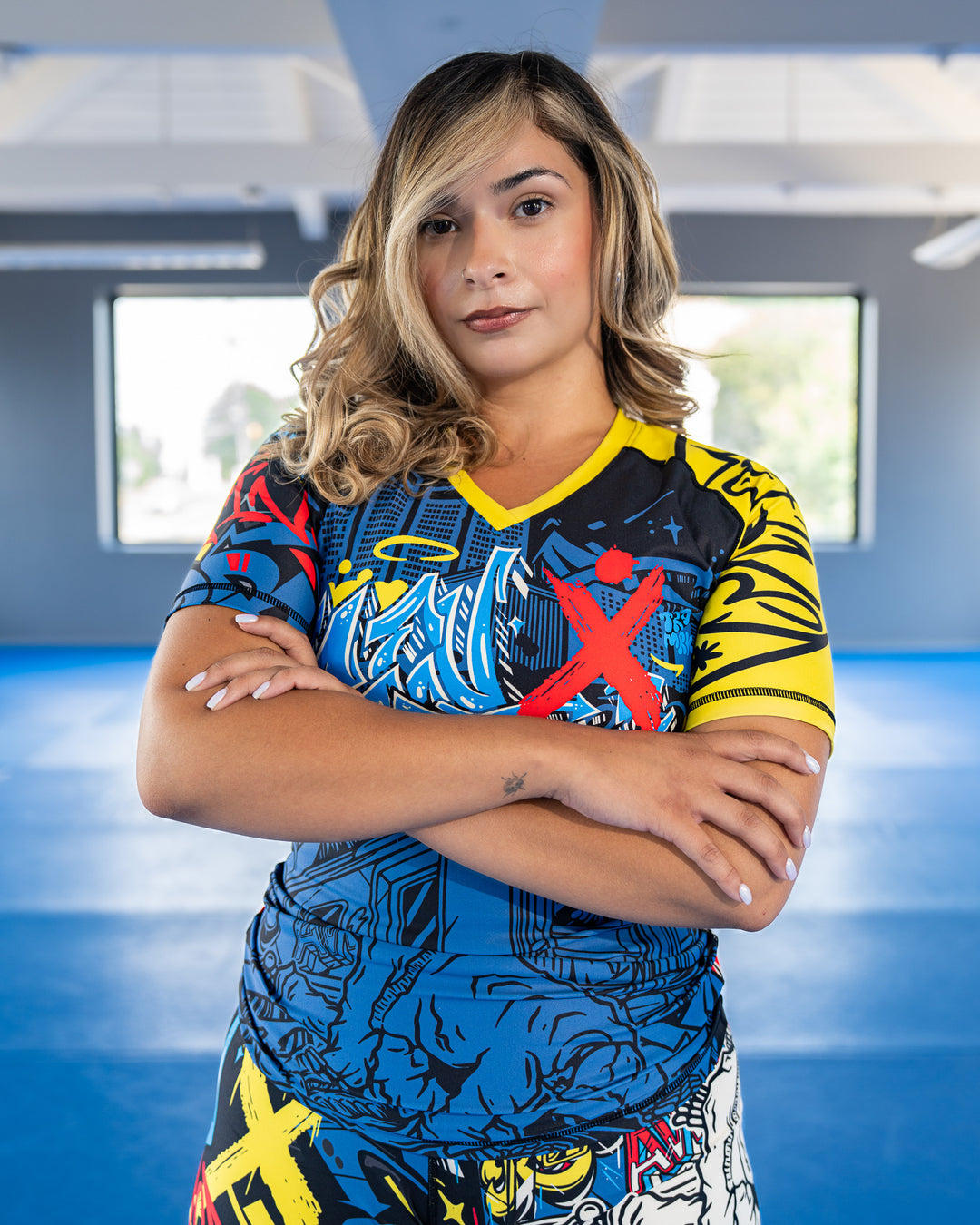 NYC Graffiti V Neck Jiu Jitsu Rashguard
