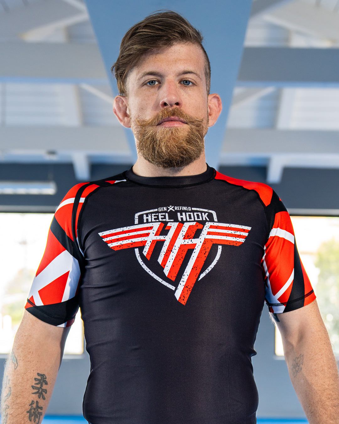 Heel Hook Short Sleeve Jiu Jitsu Rashguard)