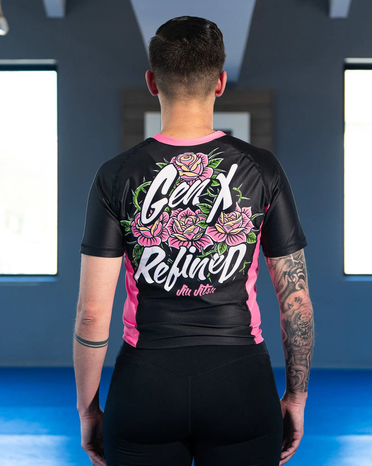 Women's Every Rose Jiu Jitsu Rashguard - Short Sleeve GenXRefined