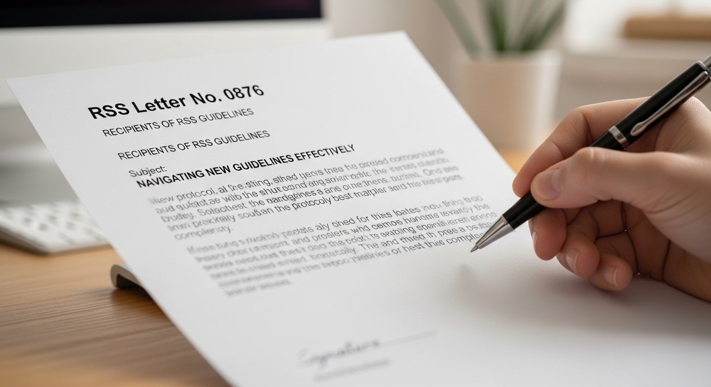 Rss letter no 0876: Navigating New Guidelines Effectively